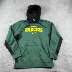 Oregon Ducks Nike Hoodie Mens Large Green Therma Fit Pullover 1876 Football
